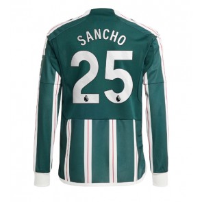 Manchester United Jadon Sancho #25 Venkovní Dres 2023-24 Dlouhý Rukáv